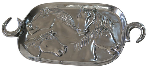 Serving Tray with Horse Shoe Handles