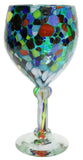 Wine Glass – Blue Spotted