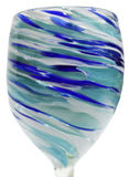 Wine Glass – Blue Swirl