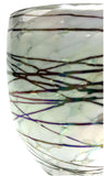 Stemless Wine Glass/Sangria Glass – White with Metallic Swirl