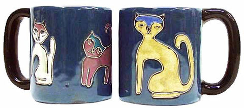 16 oz. Mara Mug – Cats Blue