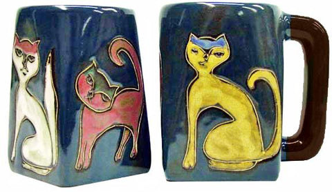 12 oz. Mara Mug – Cats Blue
