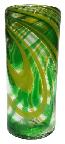Collins/Hi-Ball Glass – Green Swirl