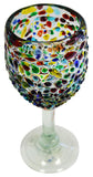 Wine Glass – Multi Colour Pebbled – Straight Stem