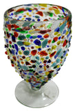 Stemless Wine Glass/Sangria Glass – Multi Colour Pebbled