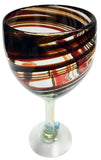 Wine Glass – Red & Chocolate Swirl
