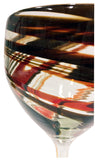 Wine Glass – Red & Chocolate Swirl